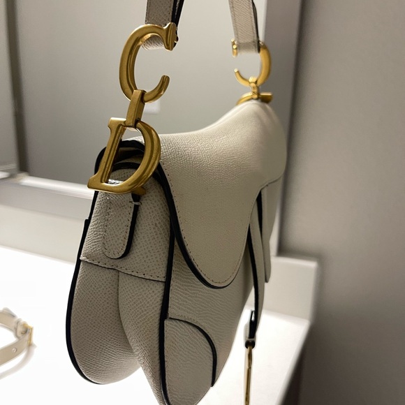 Dior White mini Saddle Bag - Picture 5 of 7